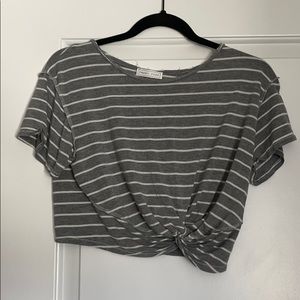 Striped cropped top